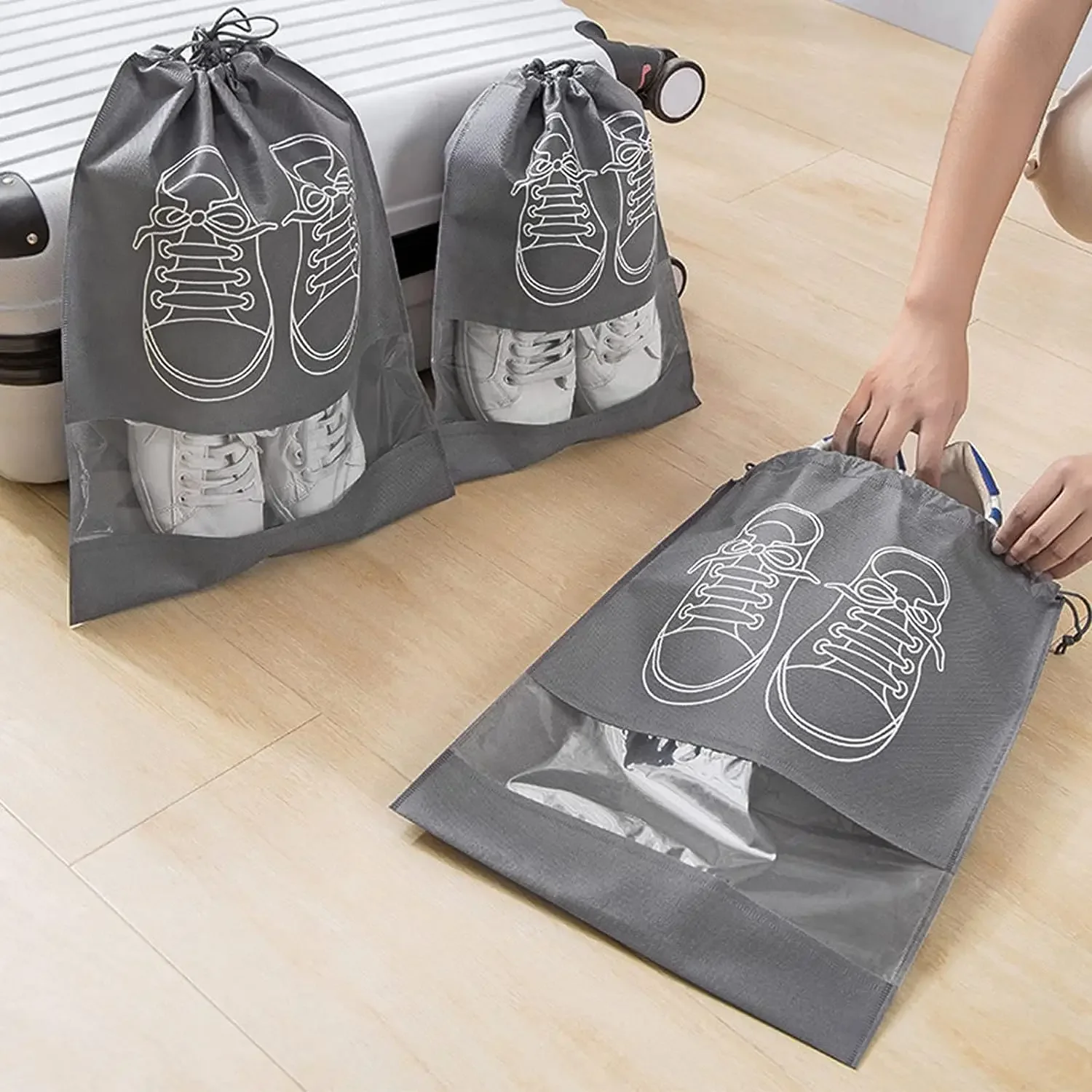 10PCS Non Woven Shoe Storage B - Shoe Bag Dust recension och pris
