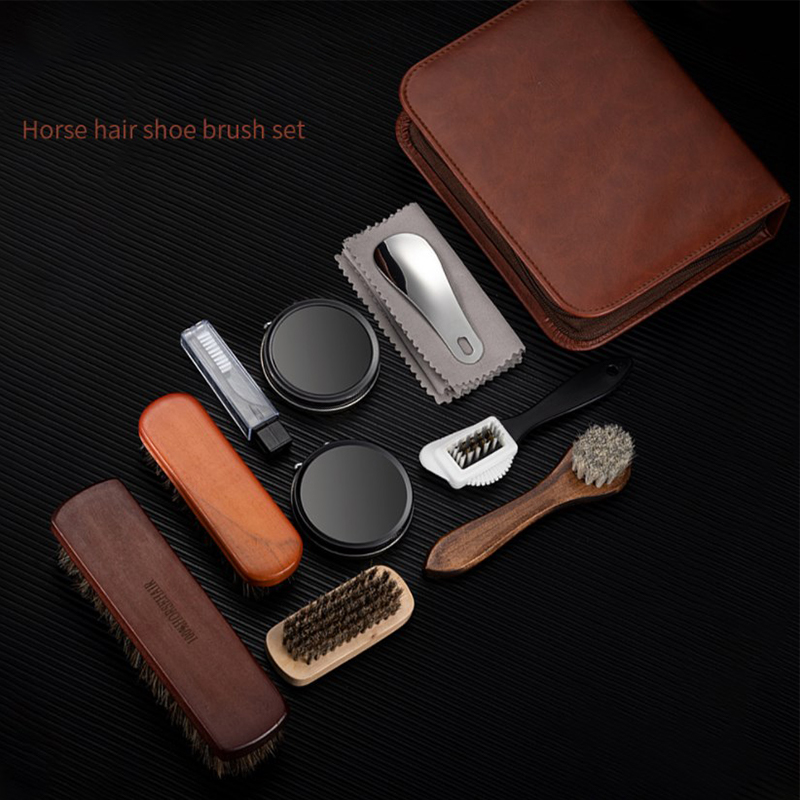 HorseHair Shoe Brush Set Leath - Sneaker Care Products recension och pris