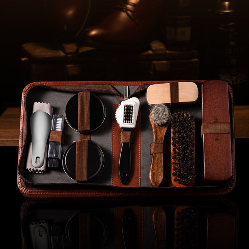 HorseHair Shoe Brush Set Leath - Sneaker Care Products recension och pris