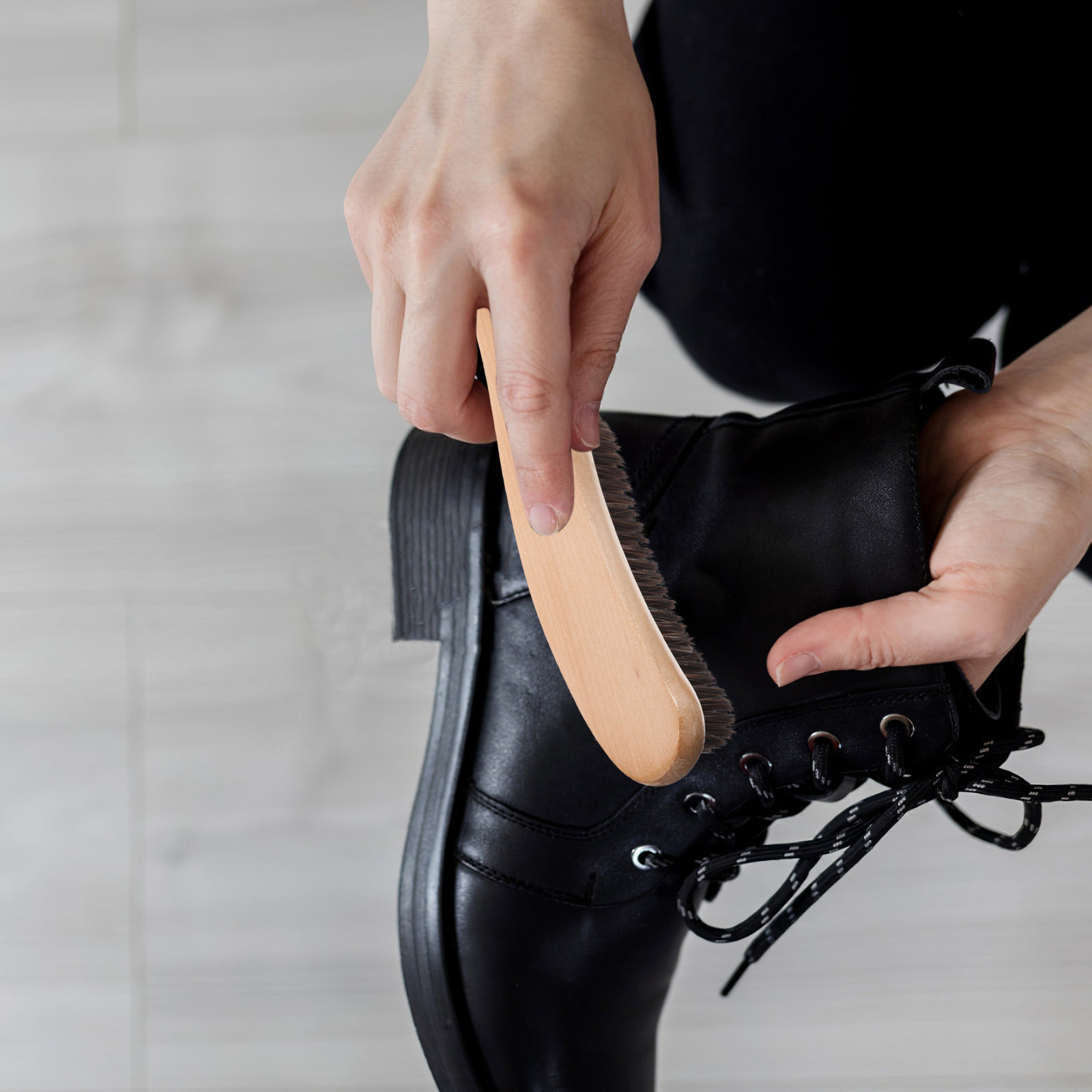 Wood Shoe Brush Soft Bristle L - Sneaker Cleaner recension och pris
